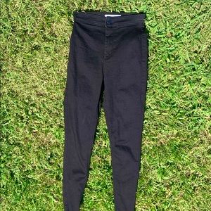 TOPSHOP black high waisted skinny joni jeans